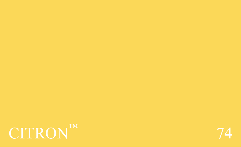 Couleur Peinture Farrow & Ball 74 Citron : Une appellation commerciale du XIXme sicle dsignant un jaune intense plutt acide.