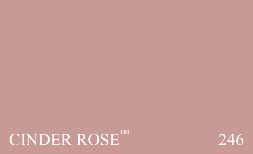 Couleur Peinture Farrow & Ball 246 Cinder Rose : Ton frais. Ne contient quun soupon du pigment jaune que lon trouve dans de nombreux roses ordinaires.