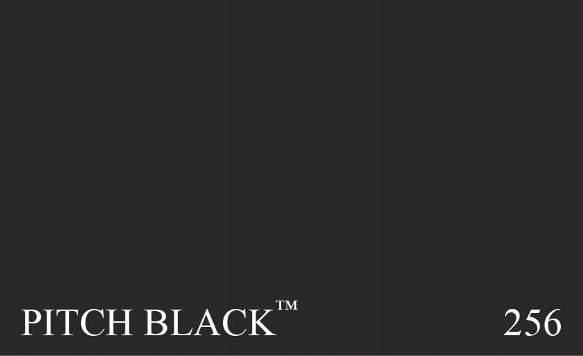 Couleur Peinture Farrow & Ball 256 Pitch Black : Un noir plus vrai et plus intense que le n 57 Off-Black.