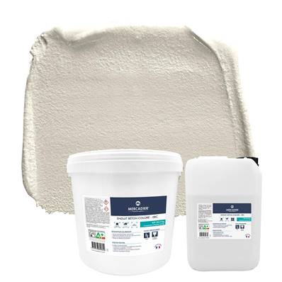 Béton Ciré- Enduit Béton Coloré-Crumble-29,5kg (Poudre en SEAU + Liant)