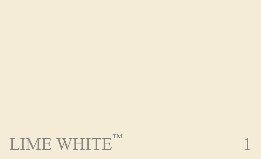 Couleur 01 Lime White : Couleur neutre. Aucune date, simplement la couleur dune peinture  la chaux ou dune dtrempe douce dun blanc particulirement vif, sans aucune coloration.