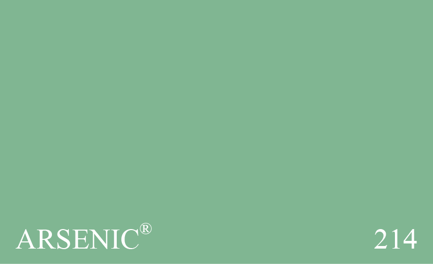 Couleur 214 Arsenic : Une couleur de fond vert, vert-de-gris, initialement utilise comme fond pour notre papier Empire  Bumble Bee .