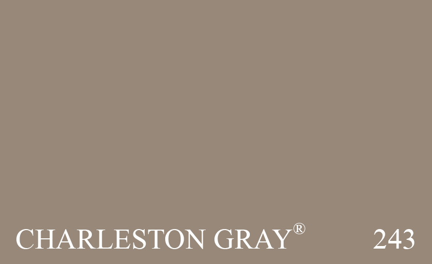 Couleur Peinture Farrow & Ball 243 Charleston Gray : Ton neutre soutenu. Le groupe de Bloomsbury utilisait beaucoup cette couleur, en dcoration intrieure comme sur la toile.