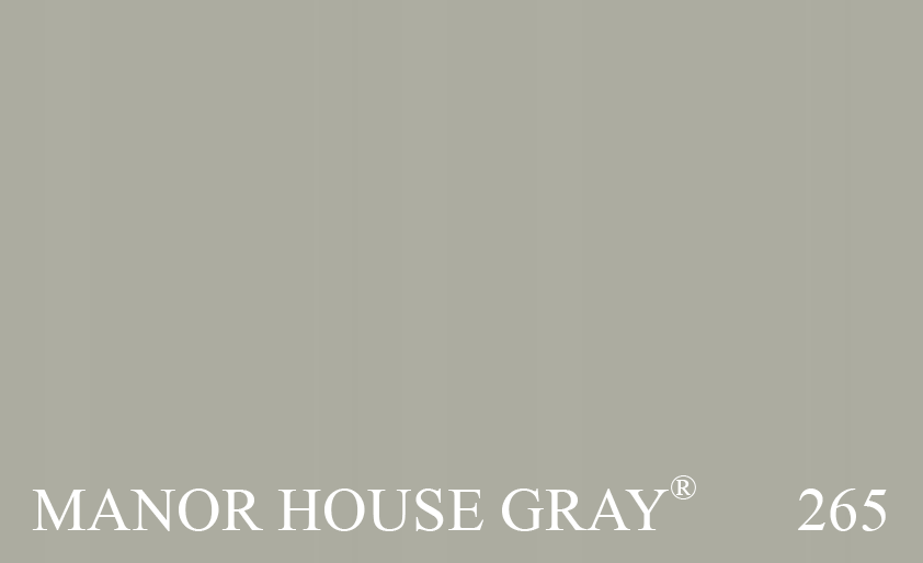 Couleur 265 Manor House Gray : Une couleur traditionnelle du XV111me sicle. Un gris absolu qui convient galement trs bien aux intrieurs modernes.